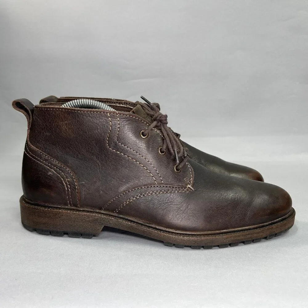 Dockers Chukka Boots Men's‎ Size 10.5 Brown Leather Waterproof Casual Shoes